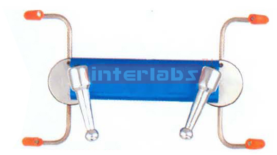 BURETTE CLAMP, ALUMINIUM EXTRUSION - Double for 2 Burettes